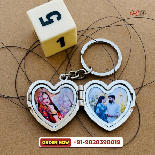 Stainless Heart couple Keychain - Image 3