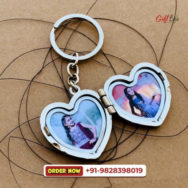Stainless Heart couple Keychain - Image 5