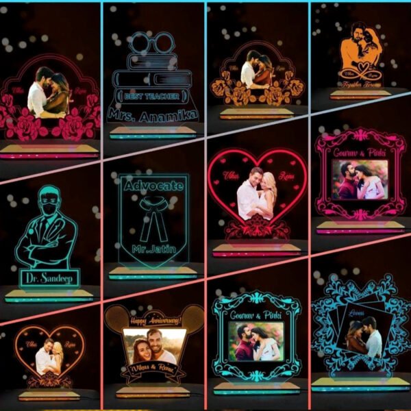 3D Love photo and Name LED lamp - Image 2