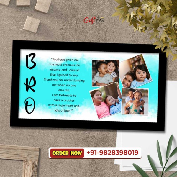 PHOTO COLLAGE FRAME-RAKHI SPECIAL FRAME FOR BROTHER-6 X12 INCH - Image 2