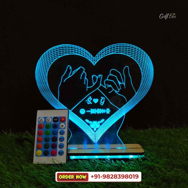 3d Acrylic Spotify Love LED Lamp - Image 2