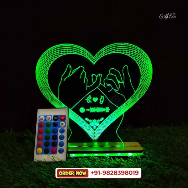 3d Acrylic Spotify Love LED Lamp - Image 3