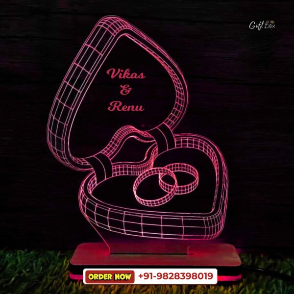 3d Acrylic Ring LED Lamp - Image 2