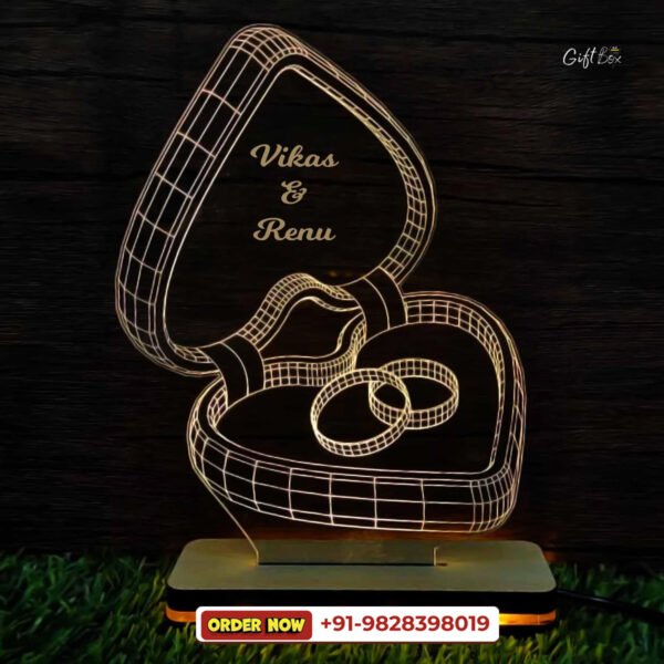 3d Acrylic Ring LED Lamp - Image 3