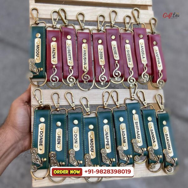 Faux Leather Keychains With Hook - Image 2