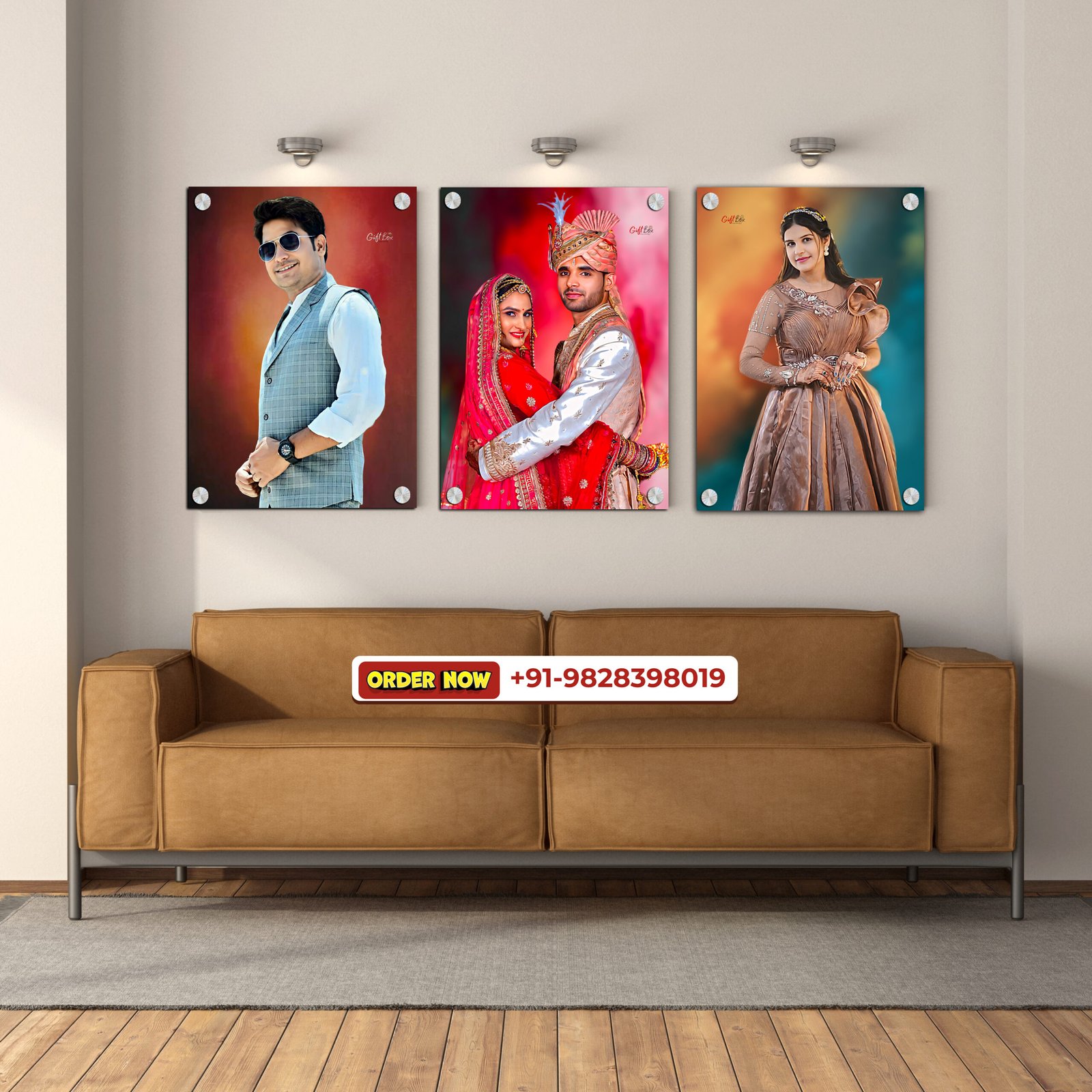 Blue Wall Art Photo Frame Mockup for Instagram Post - 11